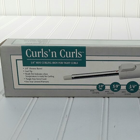 Conair Curling Iron Curls n Curls Mini 3/8" Barrel Tight Ringlets Vintage NEW - Picture 4 of 10
